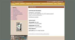 Desktop Screenshot of korttelimuseo.kuopio.fi